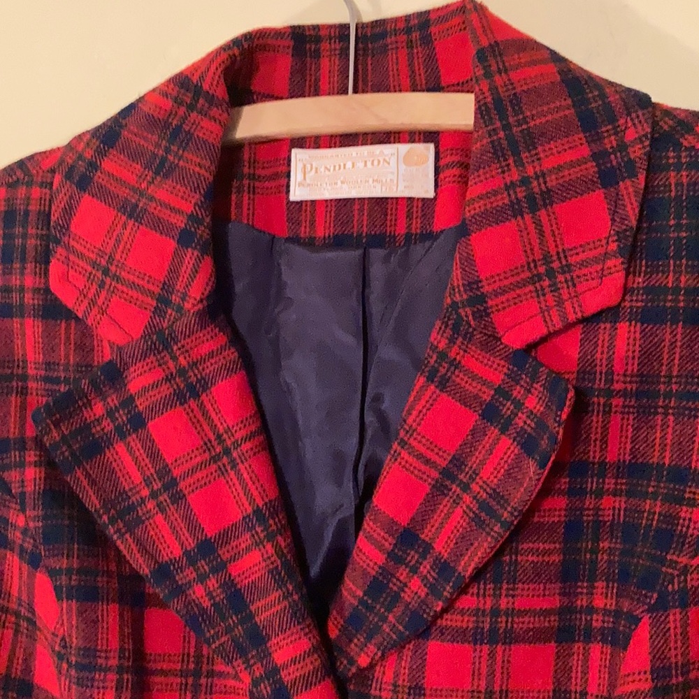 Red Plaid Pendleton Jacket - image 4
